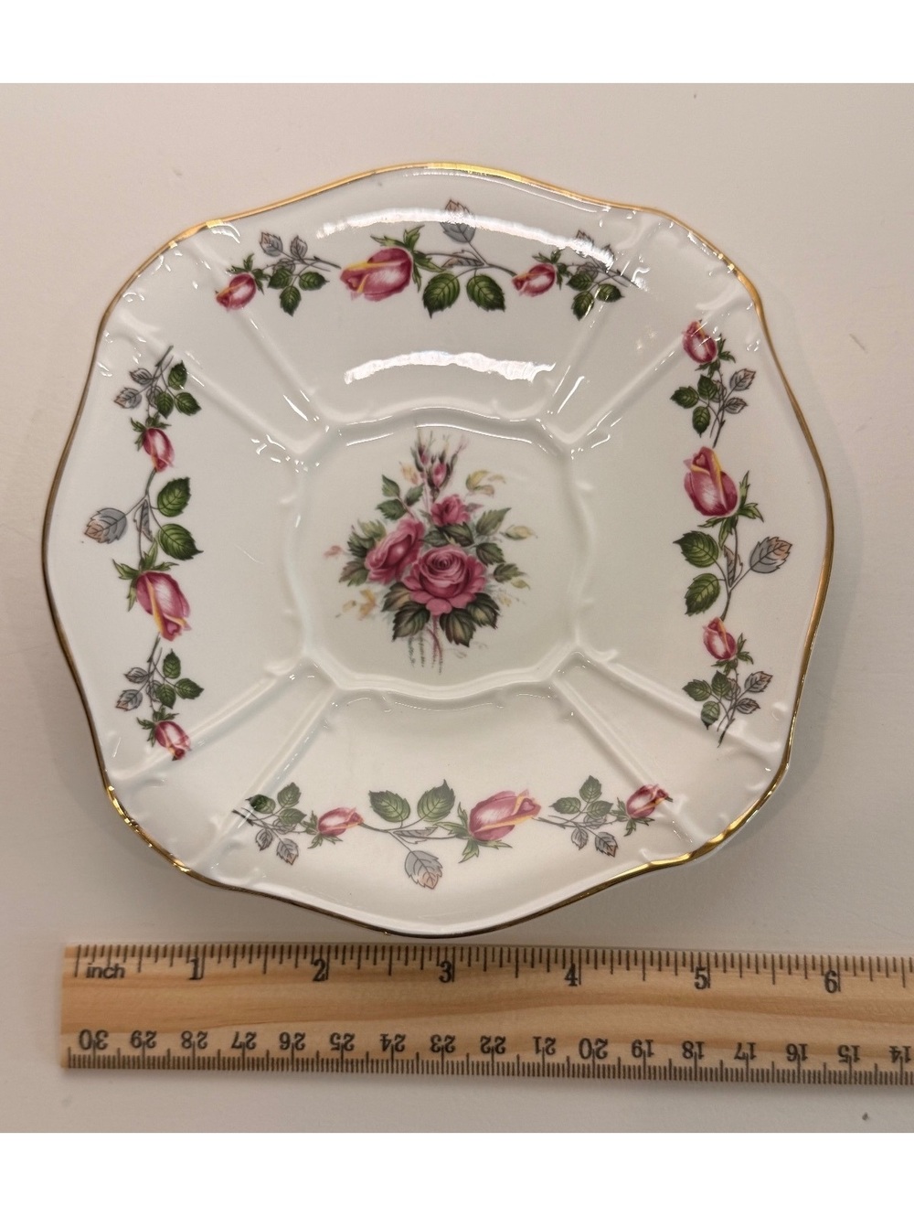 Crown Dorset Fine Bone China Staffordshire Floral Square Plate